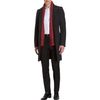 Alexander Mcqueen Contrast Collar Overcoat in Black for Men (charcoal) - Lyst