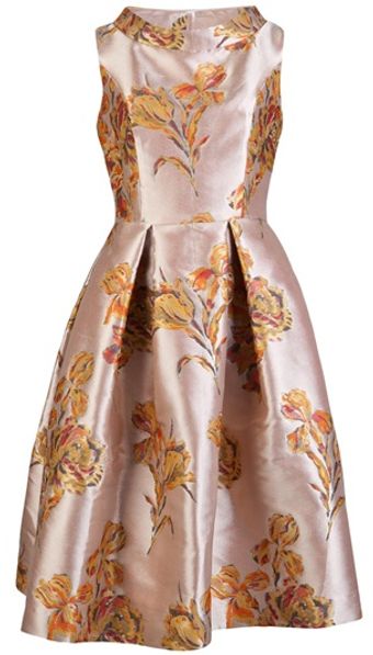 Barbara Tfank Iris Emblem Pleated Dress - Lyst