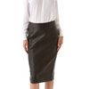 Cushnie Et Ochs Croc Leather Skirt in Black - Lyst
