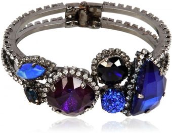 Erickson Beamon Purple and Blue Crystal Bracelet - Lyst