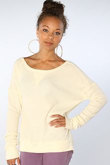 Free People The Solid Washed Pullover in Ivory - Lyst