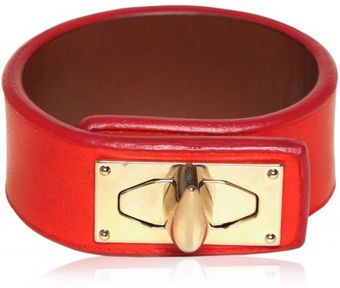 Givenchy Shark Lock Leather Bracelet - Lyst
