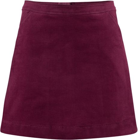 H&m Skirt in Red (burgundy) - Lyst