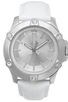 Juicy Couture Womens Surfside White Croc Embossed Leather Strap 42mm - Lyst