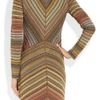 Missoni Striped Metallic Crochetknit Dress in Brown (gold) - Lyst