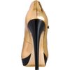 Miu Miu Platform Peep Toe Mary Jane in Gold (black) - Lyst