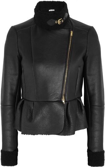 Miu Miu Shearling Jacket - Lyst