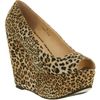 Office Witch Craft Wedge Lepoard Microsuede in Beige (leopard) - Lyst