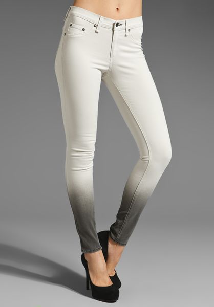 Rag & Bone The Legging in White (winter white ombre) - Lyst