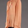Stella Mccartney Fluid Ruffle Blouse in Orange - Lyst
