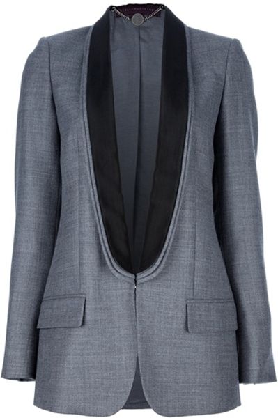 Stella Mccartney Tuxedo Jacket in Gray (grey) - Lyst