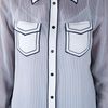 Tory Burch Silk Blouse in Blue - Lyst