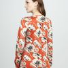 Tory Burch Amy Floral Print Jersey Henley in Multicolor (wldbry wallflower) - Lyst