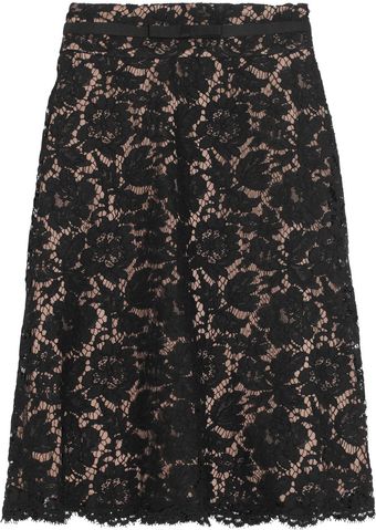 Valentino Cottonblend Lace Skirt - Lyst