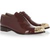 Valentino Studded Patentleather and Metal Shoes in Brown (prune) - Lyst