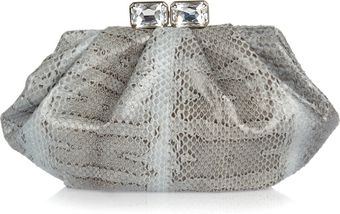 Valentino Jewelclasp Watersnake Clutch - Lyst