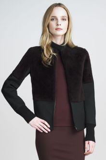 3.1 Phillip Lim Shearling Front Bomber Jacket - Lyst