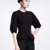 Alexander Mcqueen Peplum Top in Black - Lyst