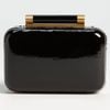 Diane Von Furstenberg Tonda Small Pavé Crystal Patent Leather Clutch in Black - Lyst