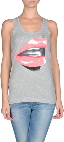 Diesel Top in Gray (green) - Lyst