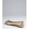 Gucci Gold Leather Bamboo Bow Flats in Gold - Lyst