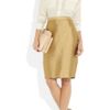 Just Cavalli Metallic Twill Pencil Skirt in Gold - Lyst