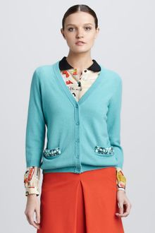Kate Spade Hilda Beaded Cardigan - Lyst