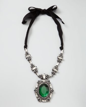 Lanvin Crystal Pendant Necklace - Lyst