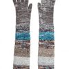 Missoni Blended Wool Knit Gloves in Brown (multi) - Lyst