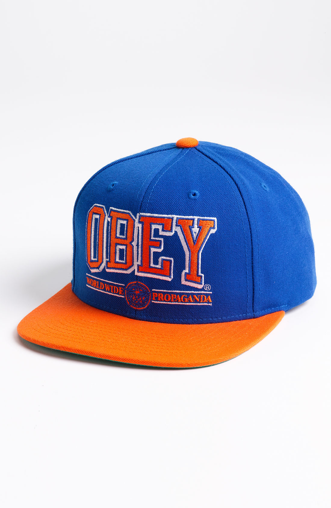 Obey Athletics Baseball Cap in Blue for Men (royal blue/ orange) Lyst