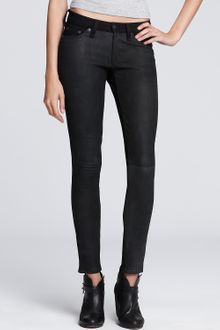 Rag & Bone Jeans The Hyde Midrise Denim Leather - Lyst
