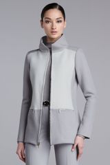 St. John Collection Color-block Felted Knit Jacket