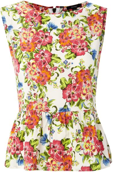 Therapy Floral Peplum Blouse in Multicolor (multi-coloured) - Lyst
