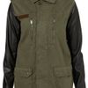Topshop Contrast Sleeve Army Jacket in Green (khaki) - Lyst