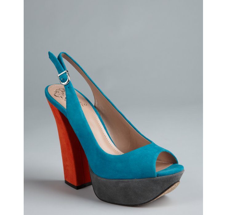 light blue sling backs