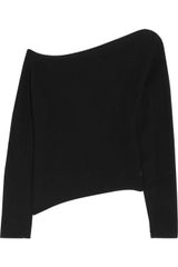 Alexander Wang Asymmetric Ribbed Cotton and Cashmere Blend Sweater