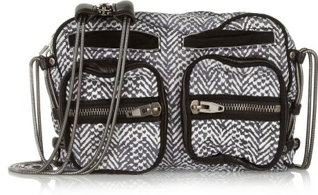 Alexander Wang Brenda Printed Leather Shoulder Bag in Gray (black) - Lyst