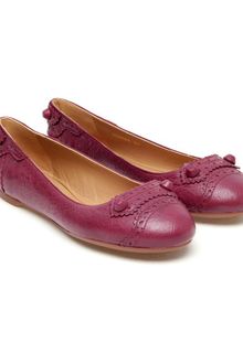 Balenciaga Leather Ballet Pumps with Brogue Detailing - Lyst