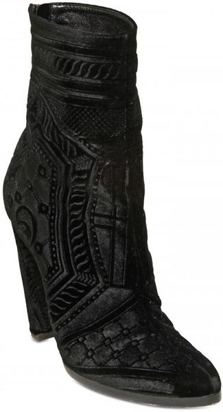 Balmain 120mm Embossed Velvet Boots - Lyst