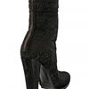 Balmain 120mm Embossed Velvet Boots in Black - Lyst