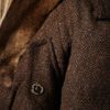 Burberry Prorsum Cropped Herringbone Bomber Jacket in Brown (walnut) - Lyst