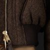 Burberry Prorsum Cropped Herringbone Bomber Jacket in Brown (walnut) - Lyst