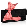 Christian Louboutin Elisa Bow Suede Clutch in Black - Lyst