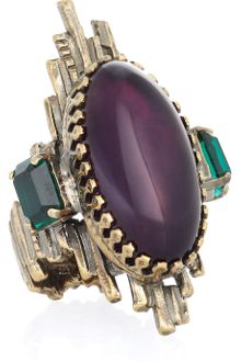 Emilio Pucci Amethyst and Glass Ring - Lyst