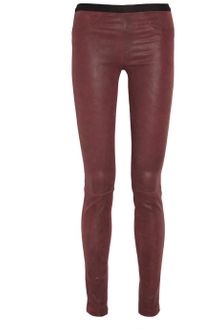 Helmut Lang Patina Stretch Leather Leggings - Lyst