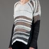 Helmut Lang Textured Loose Sweater in Gray (white) - Lyst