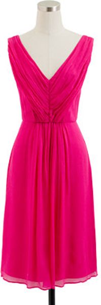 J.Crew Louisa Dress in Silk Chiffon - Lyst