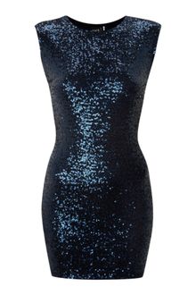John Zack All Over Sequin Cut Out Back Dress - Lyst
