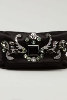 Lanvin Jeweled Satin Clutch - Lyst