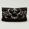 Lanvin Jeweled Satin Clutch in Black - Lyst